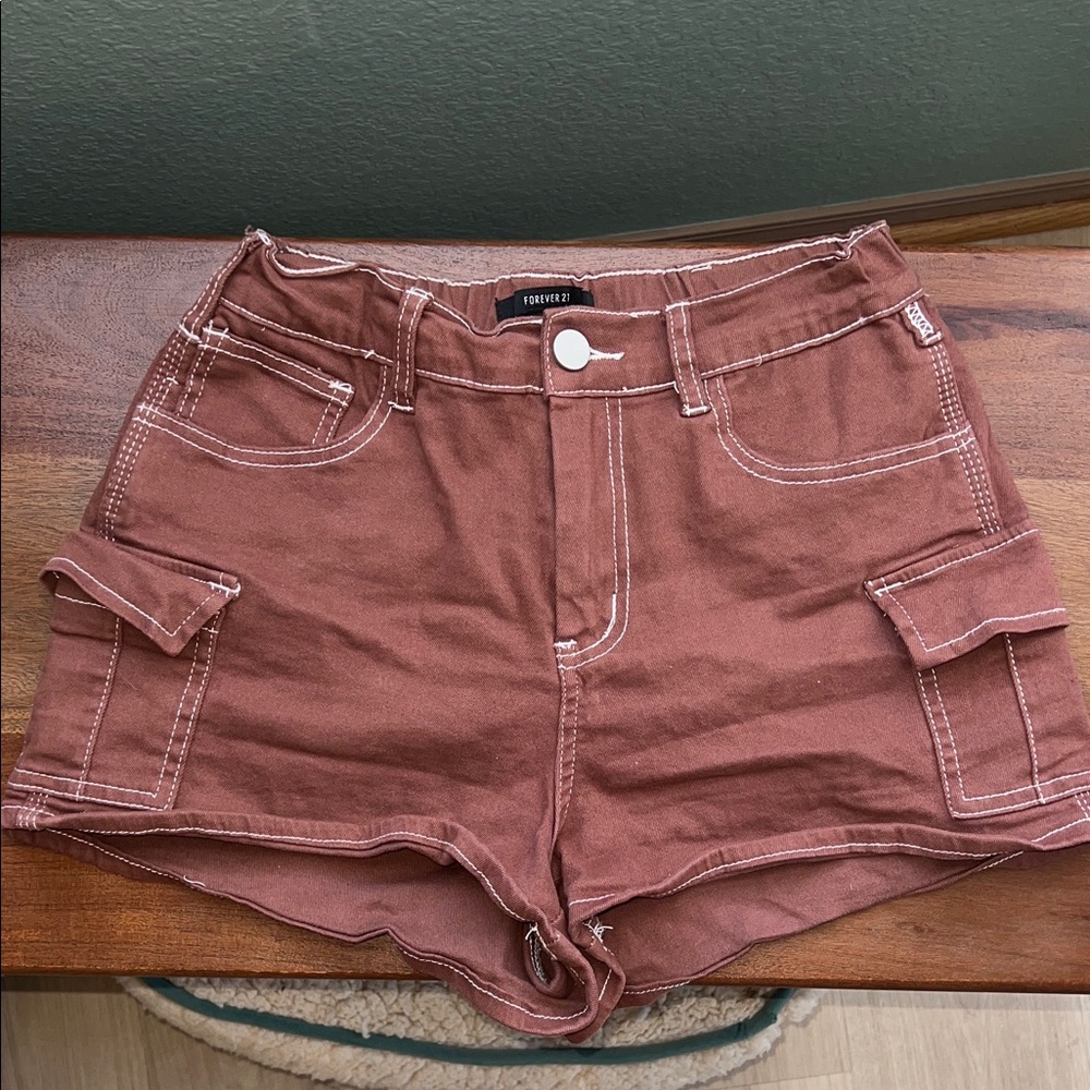 Forever 21 Chocolate Cargo Shorts